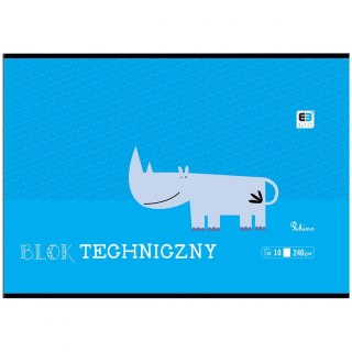 Blok techniczny B&B KIDS A4 białe 240g 10k Interdruk (BLTBB)
