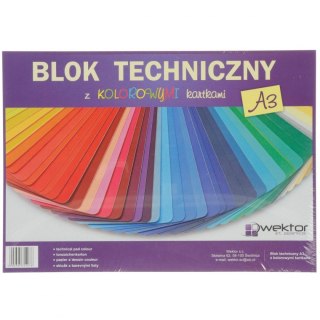 Blok techniczny kolor A3 mix 160g 10k Wektor