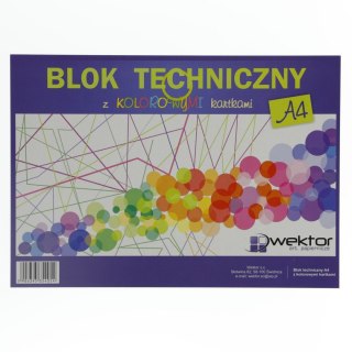 Blok techniczny kolor A4 mix 160g 10k Wektor