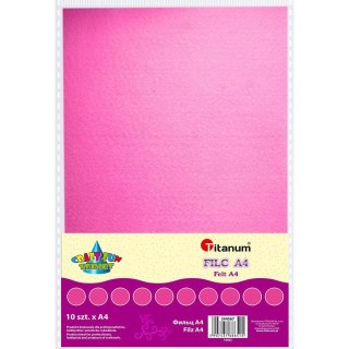 Filc Craft-Fun Series A4 kolor: różowy 10 ark. [mm:] 210x297 Titanum (010)