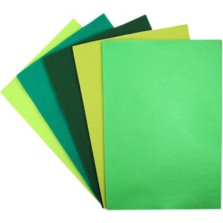 Filc Craft-Fun Series tonacja zielona kolor: mix 10 ark. [mm:] 210x297 Titanum (345158)