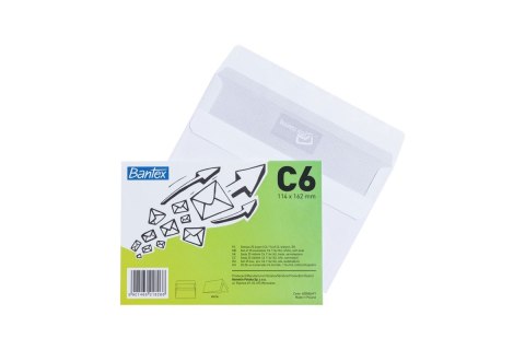 Koperta Bantex SK C6 biała (400085697) 25 sztuk Koperta Bantex SK C6 biała (400085697) 25 sztuk