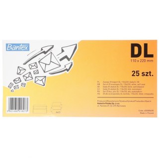 Koperta DL SK biała Bantex (400085698) 25 sztuk