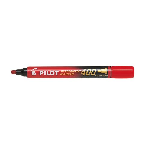 Marker permanentny Pilot, czerwony ścięta końcówka (SCA-400-R)