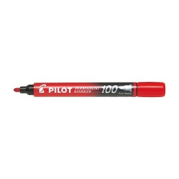 Marker permanentny Pilot, czerwony okrągła końcówka (SCA-100-R)