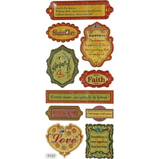 Naklejka (nalepka) Craft-Fun Series ramki z napisami Titanum (TY27)