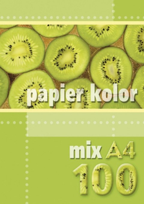 Papier kolorowy A4 mix 100k. 80g Kreska