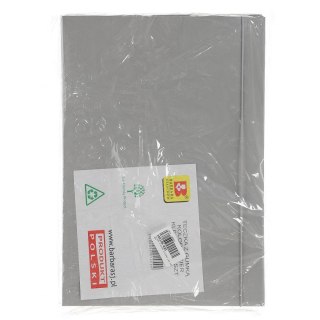 Teczka kartonowa na gumkę klejona lakierowana kolor A4 szara Barbara (309)