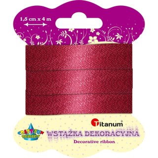 Wstążka Craft-Fun Series 15x4 [mm x m] czerwona Titanum (344539)