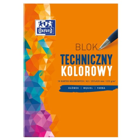 Blok techniczny Oxford Oxford A3 kolorowy 225g 10k (400093234)