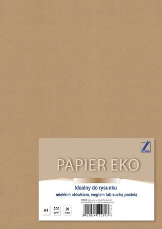 Brystol A4 brązowy 200g 20k Kreska