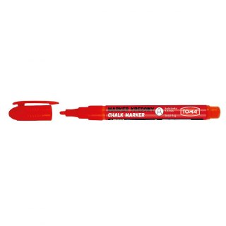 Marker specjalistyczny kredowy wkład czerwony 1,5mm ścięta końcówka Toma