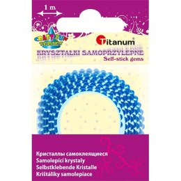Taśma ozdobna Titanum Craft-Fun Series samoprzylepna z kryształkami 12mm niebieska 1m (TZ022-1)