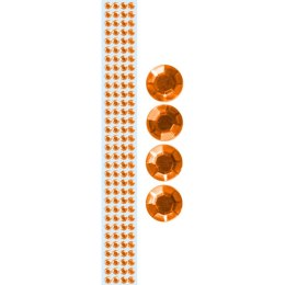 Taśma ozdobna Titanum Craft-Fun Series samoprzylepna z kryształkami pomarańczowa 1m (TZ022-1)