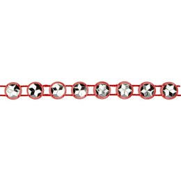 Taśma ozdobna Titanum Craft-Fun Series z kryształkami 4mm czerwona 1,5m (363494)