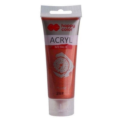Farba akrylowa metaliczna kolor: miedziany 75ml Happy Color (HA 7370 0075-217)