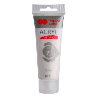 Farba akrylowa pastelowa kolor: srebrny 75ml Happy Color (HA 7370 0075-811)