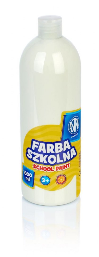 Farby plakatowe szkolne kolor: biały 1000ml 1 kolor. Astra