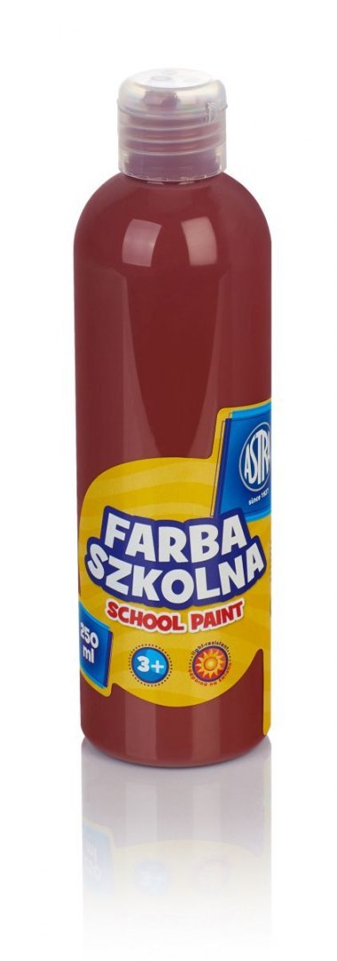 Farby plakatowe szkolne kolor: brązowy 250ml 1 kolor. Astra