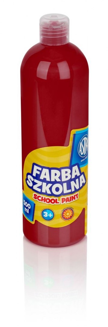 Farby plakatowe szkolne kolor: czerwony 500ml 1 kolor. Astra