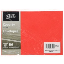 Koperta WIATR B6 czerwona [mm:] 125x176 Galeria Papieru (280805) 20 sztuk
