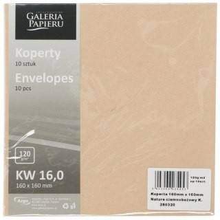 Koperta nature beżowa [mm:] 160x160 Galeria Papieru (280320) 10 sztuk