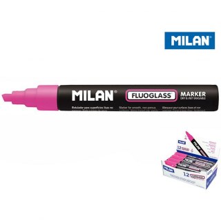 Marker specjalistyczny do szyb fluo wkład różowy 2,0-4,0mm ścięta końcówka Milan (591293412)