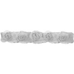Ozdoba materiałowa Titanum Craft-Fun Series materiałowe róże na tiulowej tasiemce (D23)