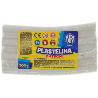 Plastelina 1 kol. biała 500g Astra