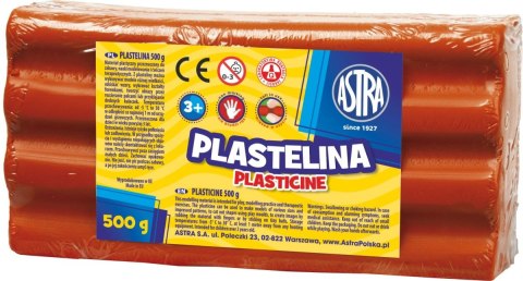 Plastelina 1 kol. czerwona 500g Astra