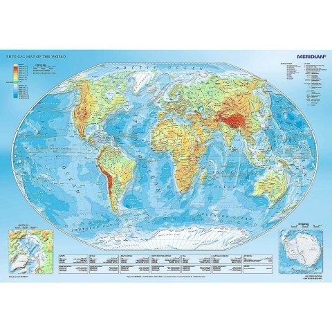 Puzzle mapa fizyczna świata 1000 el. Trefl (10463)
