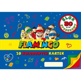 Blok rysunkowy Flamingo kolorowy A3 20 kartek 80g/m?