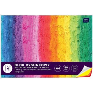 Blok rysunkowy A4 kolorowy 80g 10k Interdruk (BLRK10B)