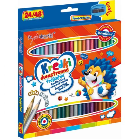 Kredki ołówkowe Bambino dwustronne 48 kol. St.Majewski
