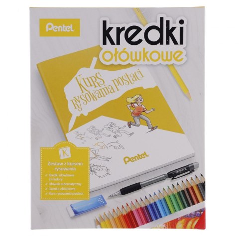 Zestaw pastele Pentel PTS15/BN15 pastele + długopis żelowy