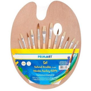 Zestaw plastyczny zest pędzli+paletka 12szt Prima Art (405597)