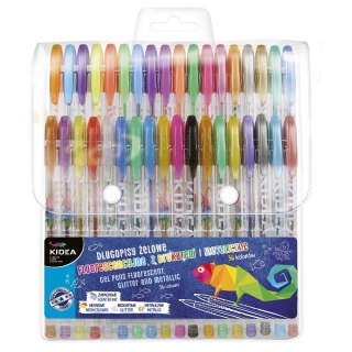 Długopis żelowy 36k. wkład mix Kidea (DZ36KA)