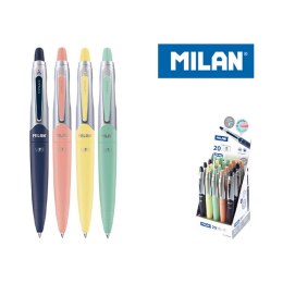 Długopis Milan Capsule Silver niebieski 1,0mm (1765649120)