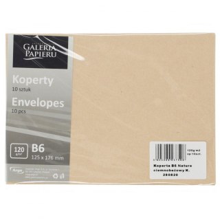 Koperta B6 b6 nature ciemnobeżowy k beżowa [mm:] 125x176 Galeria Papieru (280820) 10 sztuk