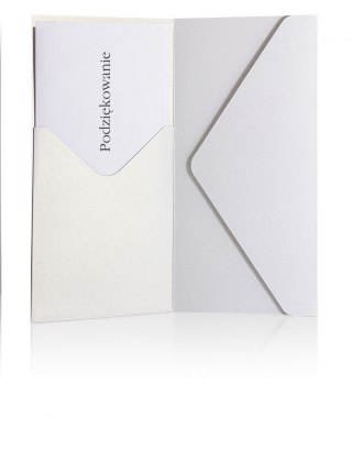 Koperta DL pearl biały SP biała [mm:] 110x220 Galeria Papieru (280901) 5 sztuk