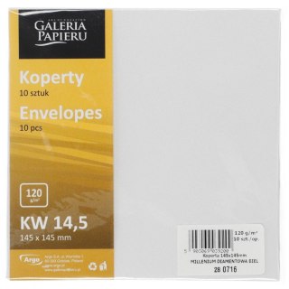 Koperta kw millenium diamentowa biel K biała diamentowa [mm:] 145x145 10 sztuk