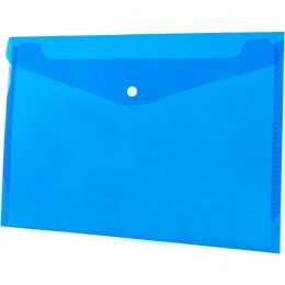 Teczka plastikowa na guzik Tetis koperta pp A4 kolor: niebieski 140 mic. [mm:] 235x330 (BT611-N)