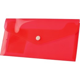 Teczka plastikowa na zatrzask Tetis koperta pp DL kolor: czerwony 140 mic. [mm:] 110x220 (BT612-C)