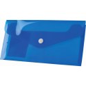 Teczka plastikowa na zatrzask koperta pp DL niebieski 140 mic. [mm:] 110x220 Tetis (BT612-N)