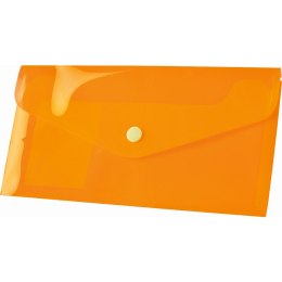 Teczka plastikowa na zatrzask Tetis koperta pp DL kolor: pomarańczowy 140 mic. [mm:] 110x220 (BT612-P)