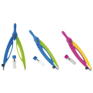 Cyrkiel pojedynczy 2-elementowy kolorowy mix 2 kolorów w displeju