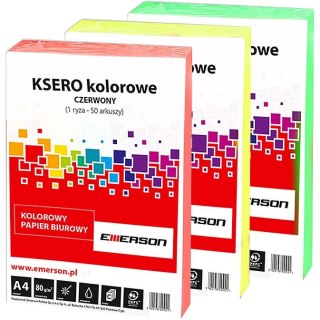 Papier kolorowy A4 kolorowy jasny niebieski, A4 niebieski 50k. 80g [mm:] 210x297 Emerson (xem408048)