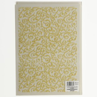 Papier ozdobny (wizytówkowy) A4 welurowy flock ciemnokremowy 220g kremowy 220g Galeria Papieru (208322)