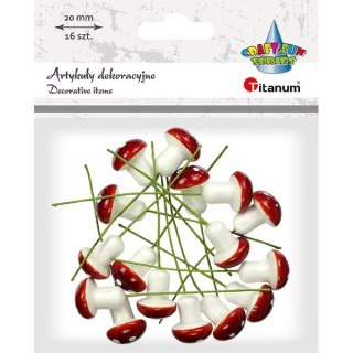 Ozdoba styropianowa Craft-Fun Series muchomor na druciku Titanum (92636)