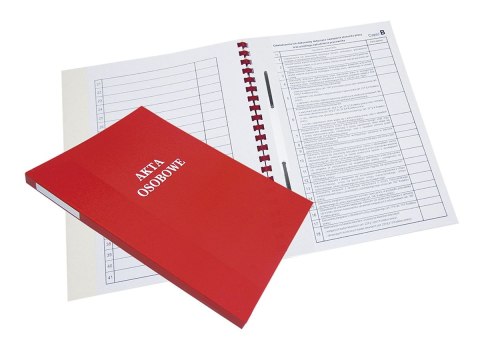 Teczka do akt osobowych zadrukowana ABCD A4 czerwone papier Warta (021824-339-082)
